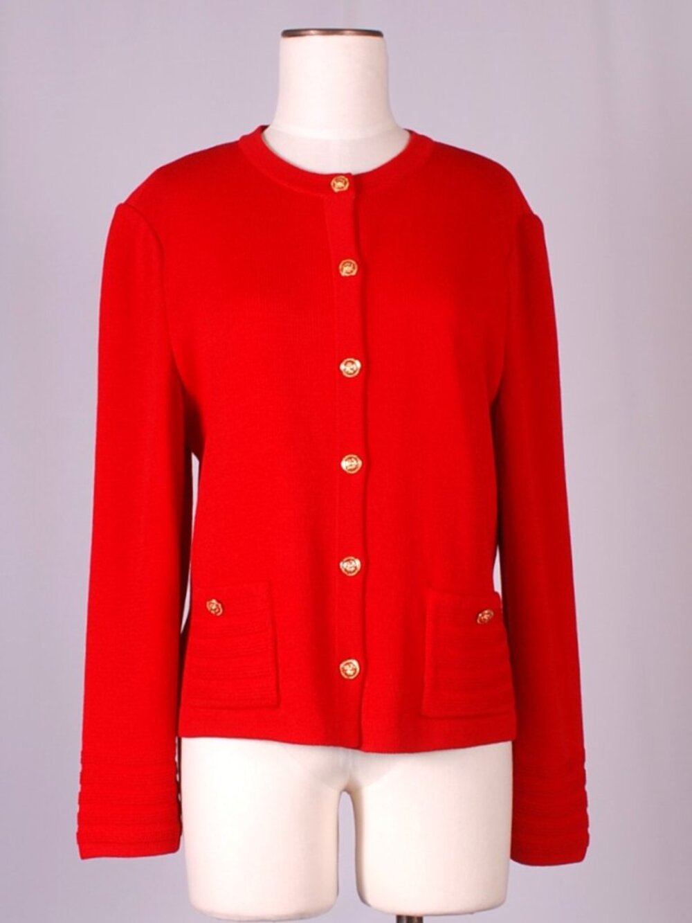EUC St. John Red Cardigan, Sz - 10